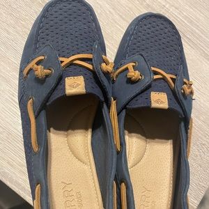 Womens Navy Blue Sperrys (like new) 8.5